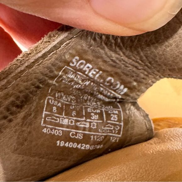 Sorel Ella II Flat Sandals Metallic Leather Boho Womens Size 8 - Picture 7 of 7